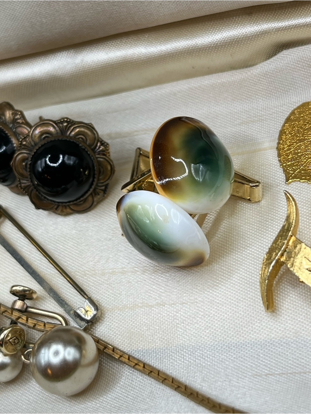 Vintage Antique Junk Drawer Jewelry Lot - repair, repurpose GF - Picture 3 of 10